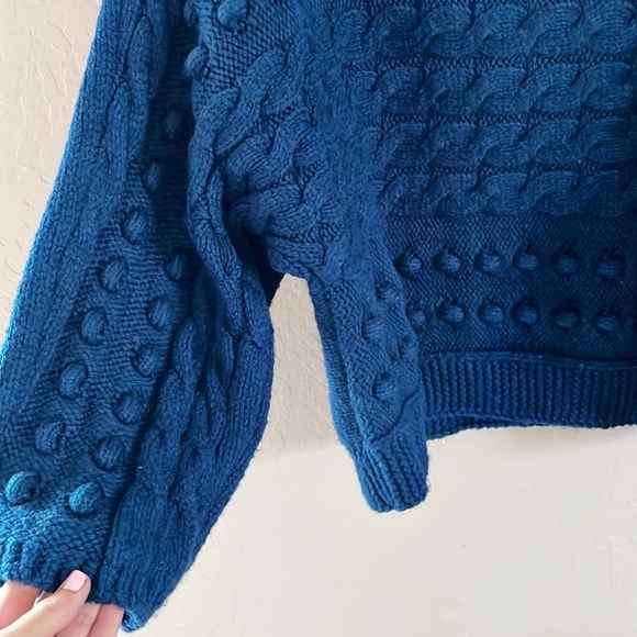 🌿Final Sale M&S Collection Dot‎ Knit Blue Sweater - Picture 11 of 13